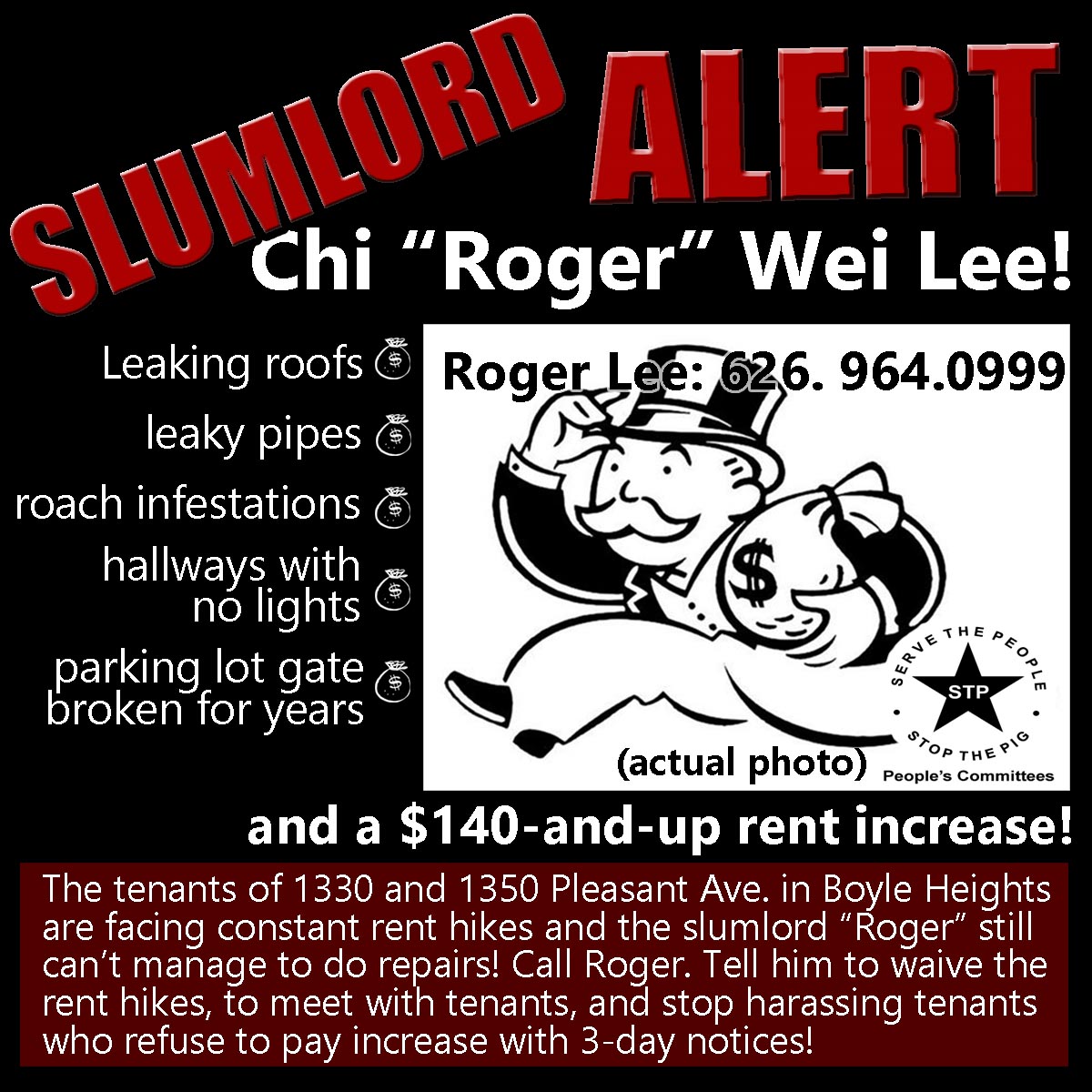 Slumlord Roger stealing from the neighborhood