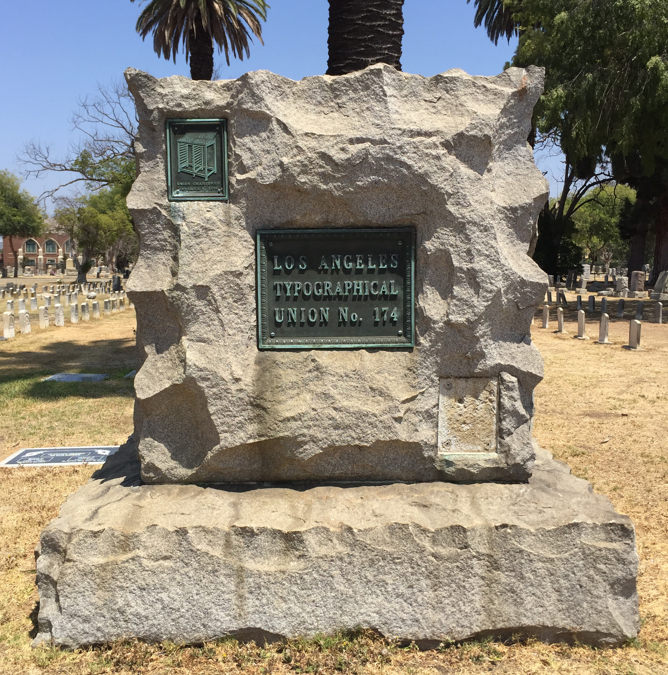 Los Angeles Typographical Union ITU 174 at Angelus Rosedale Cemetery